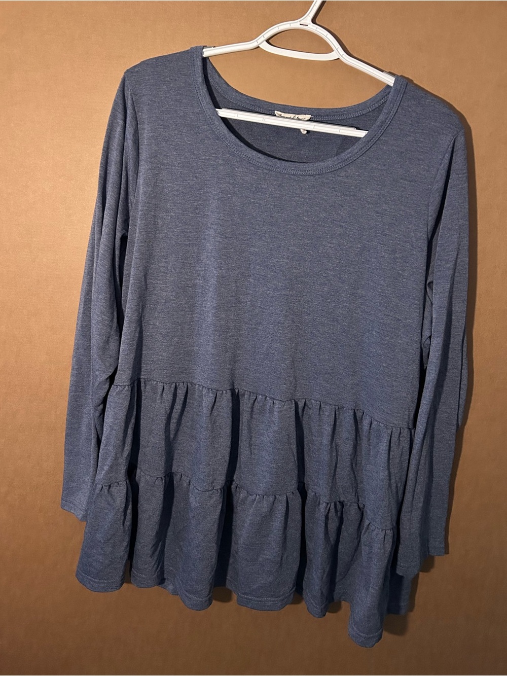 Blue Peplum Top